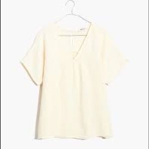Madewell Crinkle Gauze Rhyme Top in Antique Cream Size Small